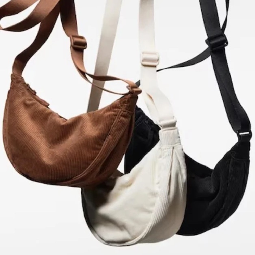 NWT! Uniqlo Corduroy Round Mini Shoulder Bag